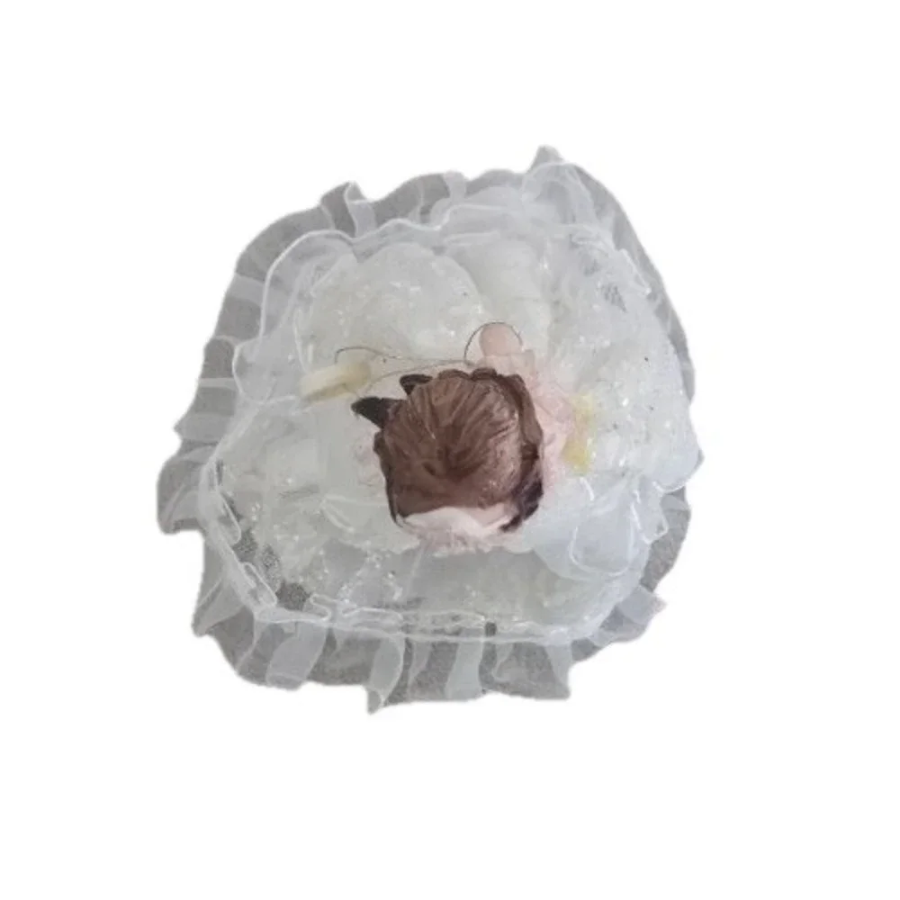 Vintage Quinceanera Cake Topper Figure White Dress Resin 5